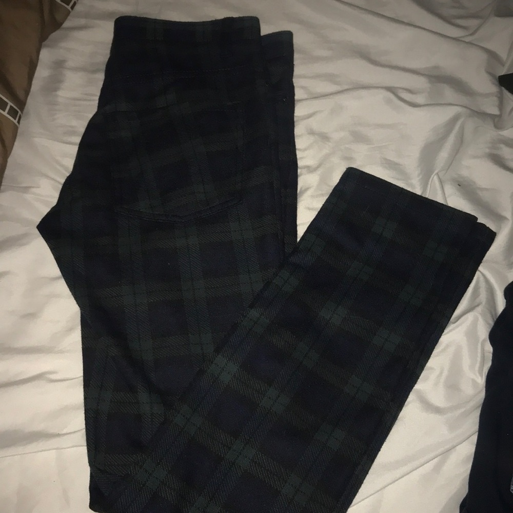 Zara Skinny Plaid Trousers